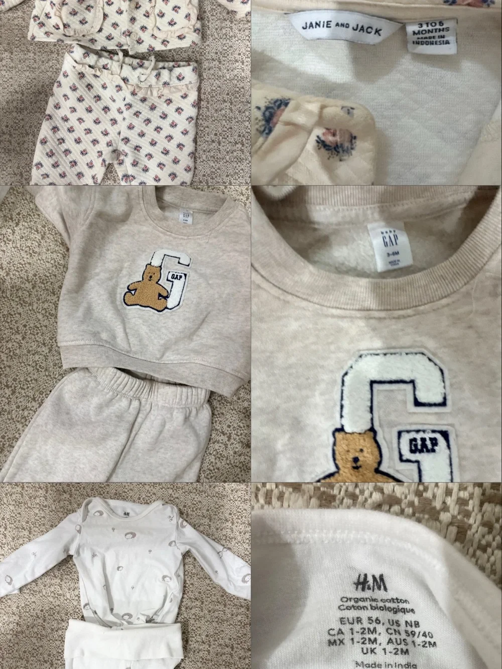 Ralph Lauren GAP H&M Janie & Jack baby Tommy Hilfiger  outfits 0-6